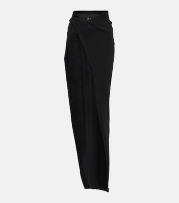Asymmetric cashmere and wool maxi skirt | Rick Owens