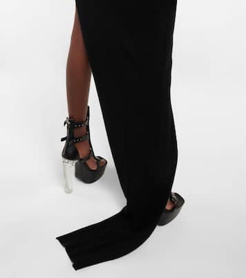Asymmetric cashmere and wool maxi skirt | Rick Owens