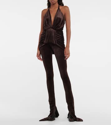 Pantalon à taille haute en velours | Rick Owens