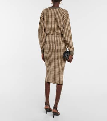 Falda midi de jacquard de lana | Victoria Beckham