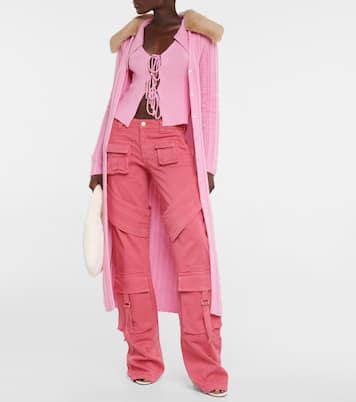 Cardigan Pointelle en laine et cachemire | Blumarine