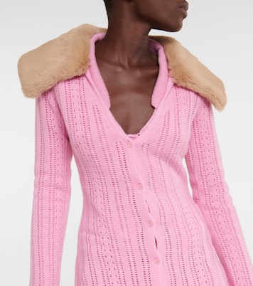 Cardigan Pointelle en laine et cachemire | Blumarine