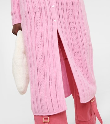 Cardigan Pointelle en laine et cachemire | Blumarine