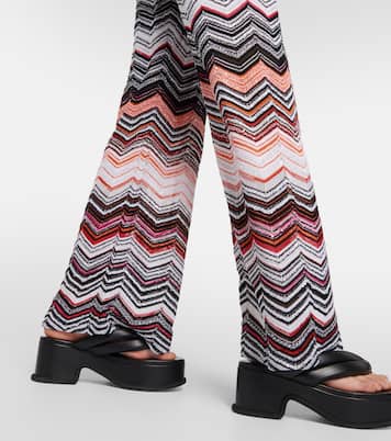 Pantalon ample à taille haute à sequins | Missoni