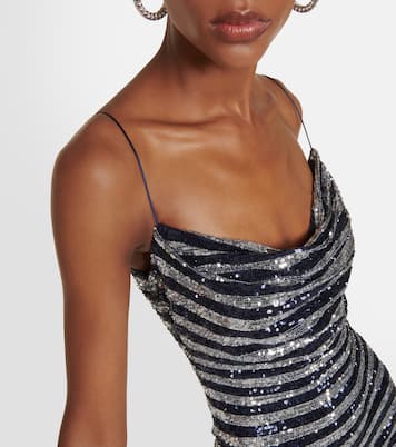 Sequined striped minidress | Balmain