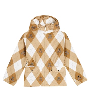 Giacca in cotone con stampa Argyle e Thomas Bear | Burberry Kids