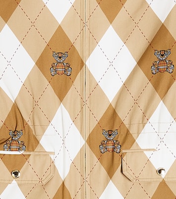 Giacca in cotone con stampa Argyle e Thomas Bear | Burberry Kids