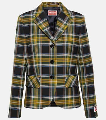 Checked wool-blend blazer | Kenzo