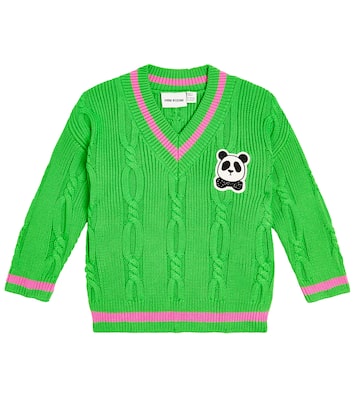 Jersey trenzado con cuello en V | Mini Rodini