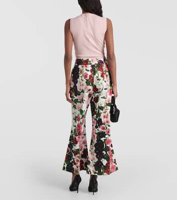 Pantalones flared en mezcla de algodón | Oscar de la Renta