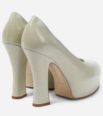 130 leather platform pumps | Burberry