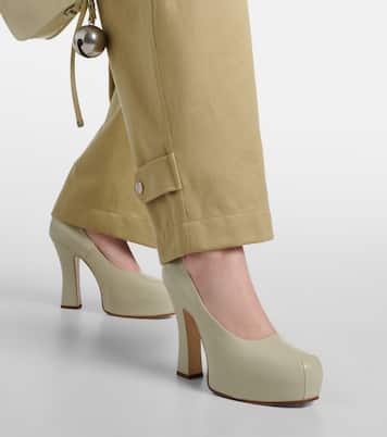 130 leather platform pumps | Burberry