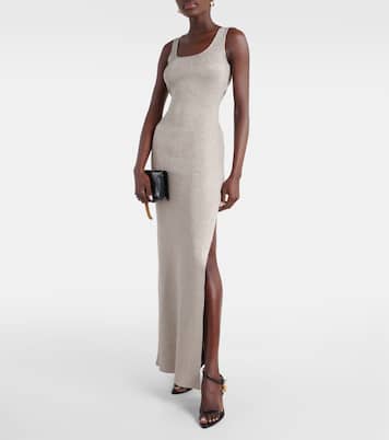 Metallic knit maxi dress | Tom Ford