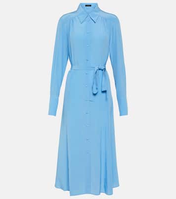 Vestido camisero Diane de crepé de seda | Joseph