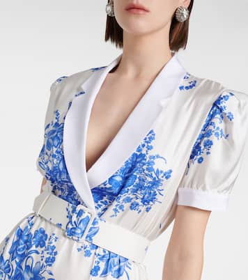 Abito midi in seta a fiori | Rodarte