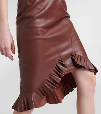 Gonna midi in pelle con volant | Tom Ford