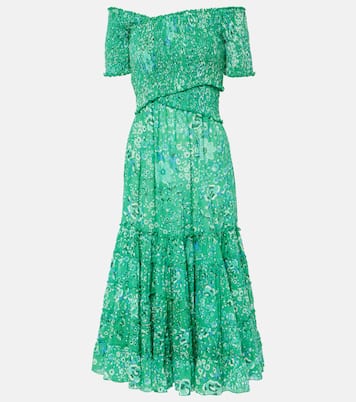 Vestido midi Soledad floral | Poupette St Barth