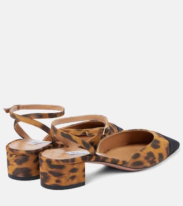 Escarpins French Flirt 35 en daim à motif léopard | Aquazzura