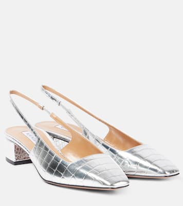 Pumps slingback Ginza in pelle stampata | Aquazzura