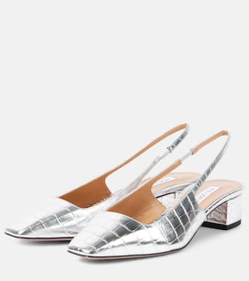 Pumps slingback Ginza in pelle stampata | Aquazzura