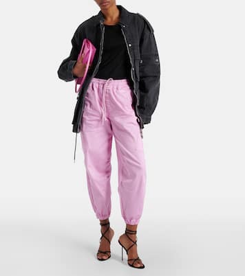 High-rise cotton cargo pants | AG Jeans