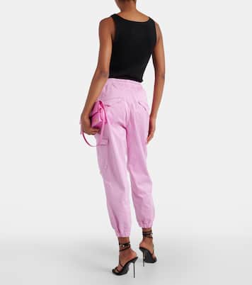 High-rise cotton cargo pants | AG Jeans