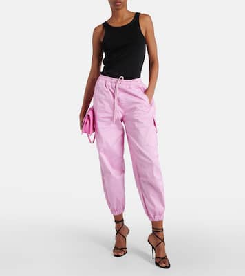 High-rise cotton cargo pants | AG Jeans
