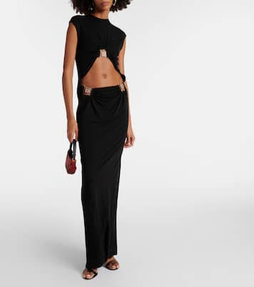 Abito lungo in jersey con cut-out | Christopher Esber