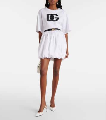 Minifalda de popelín de algodón | Dolce&Gabbana