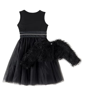 Vestido de tul adornado | Monnalisa
