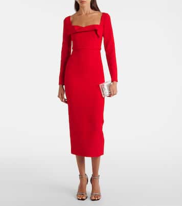 Draped crêpe midi dress | Roland Mouret