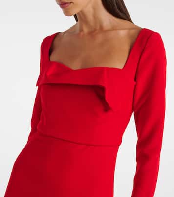 Draped crêpe midi dress | Roland Mouret