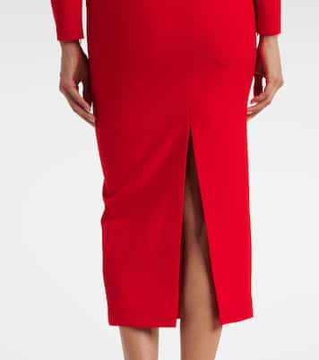 Draped crêpe midi dress | Roland Mouret