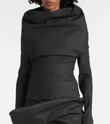 Top drapeado de mezcla de algodón | Rick Owens