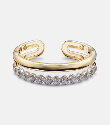 Bracciale in oro bianco e giallo 18kt con diamanti | Yeprem
