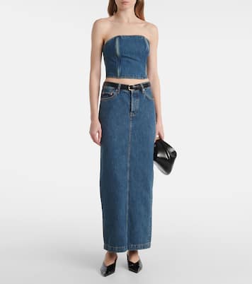 Top tubo en denim | Wardrobe.NYC