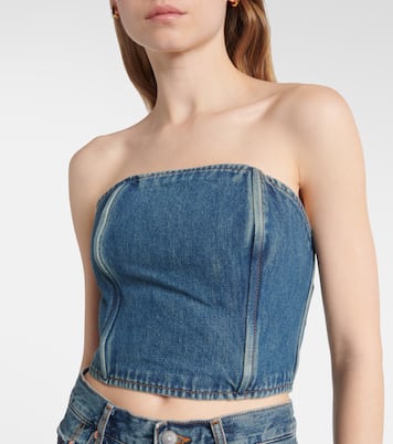 Top tubo en denim | Wardrobe.NYC