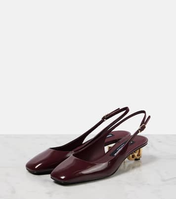 DG 40 patent leather slingback pumps | Dolce&Gabbana