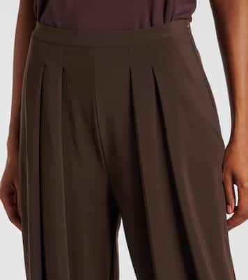 Pleated high-rise tapered pants | Norma Kamali