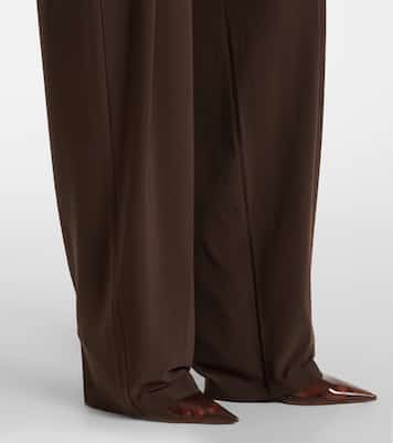 Pleated high-rise tapered pants | Norma Kamali
