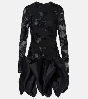 Besticktes Minikleid aus Satin | Rotate