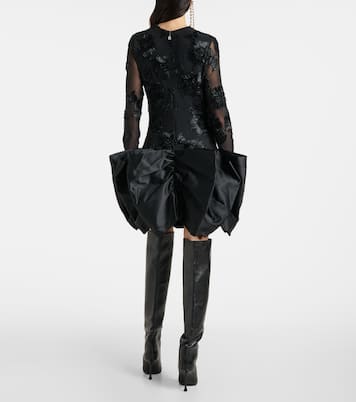 Besticktes Minikleid aus Satin | Rotate