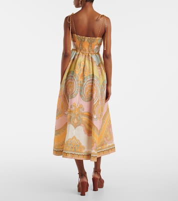 Abito midi Maxine Picnic in lino | Zimmermann