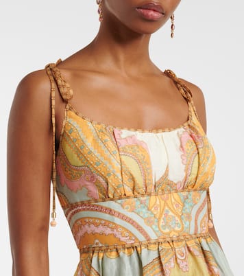 Abito midi Maxine Picnic in lino | Zimmermann