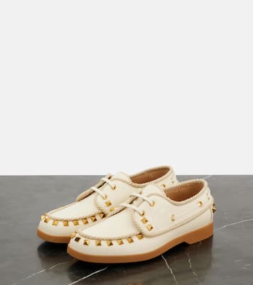 Náuticos Palm Avenue Rockstud de piel | Valentino Garavani