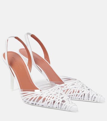 Slingback-Pumps Lori 90 mit Leder | Amina Muaddi