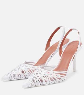 Slingback-Pumps Lori 90 mit Leder | Amina Muaddi