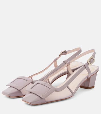 Belle Vivier mesh and leather slingback pumps | Roger Vivier