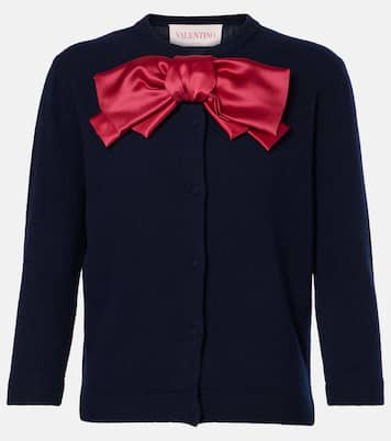 Cardigan in lana con fiocco | Valentino