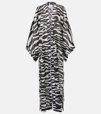 Zebra-print cotton muslin kaftan | The Attico